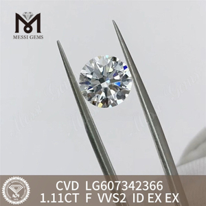  1.11CT F VVS2 CVD lab diamond pretium per carat Brilliance丨Messigems LG607342366