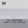 1.06CT E VVS1 1 carat lab iaspis crevit sumptus CVD cost-effective Luxuriae Messigems LG607342369