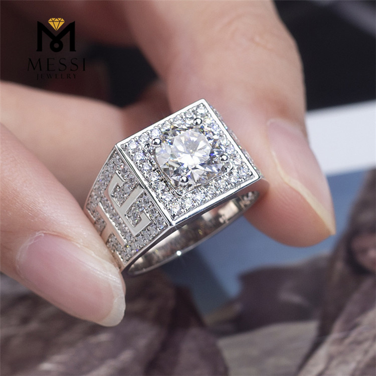Procuratio Nuptialis Lab Diamond Ring Pro Men in 10k Nuptialis Band Men丨Messijewelry