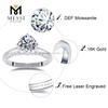 Nativus 4 Claw Moissanite anulus 14k 18K Aurum album Jewelry