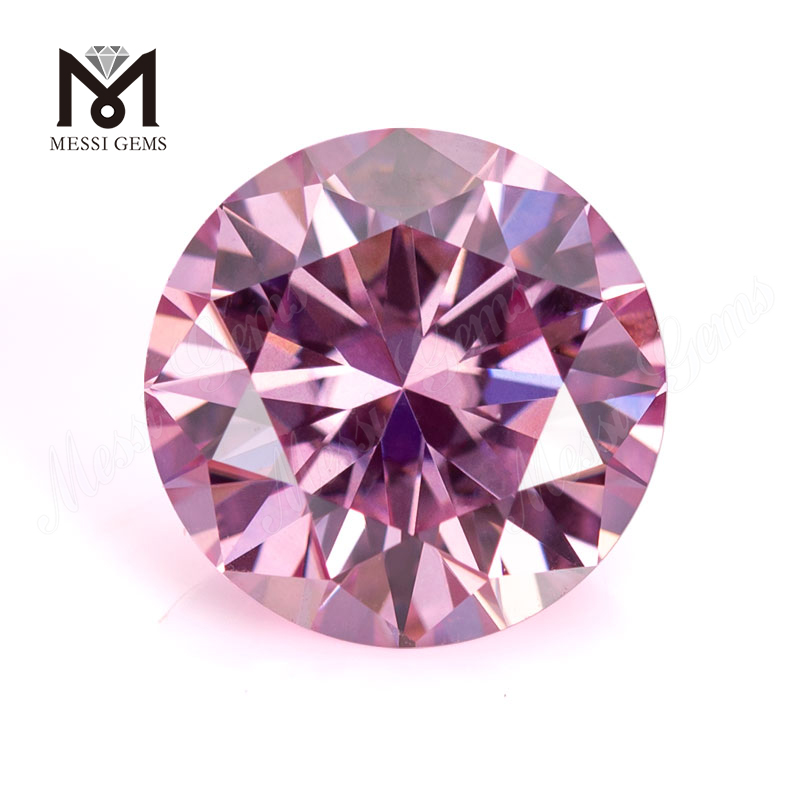 Messi Gemmae Lupum pretium solve machinam machinam lapideam fabricam cut color fabula vel ignis 0.5 carat 1 carat Round Pink Moissanite