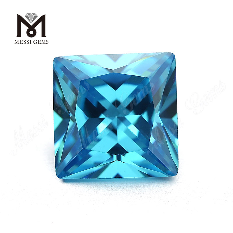 Factory optimum industriae russicae solutae Aquamarine Square cubica zirconia 10MM