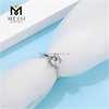 Tutus 14k 18k Aurum Plated Rings 925 Sterling Argentum Ring 1ct Moissanite Ringe