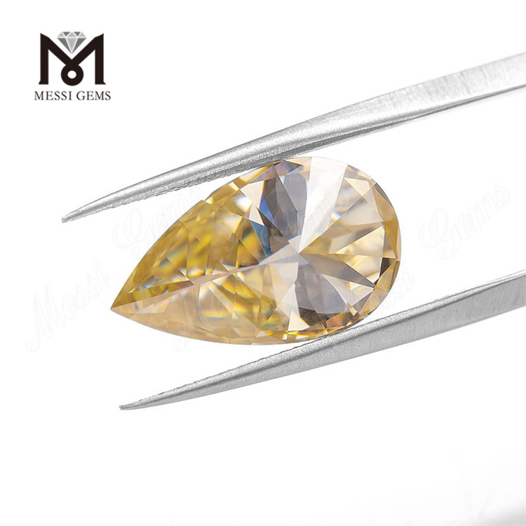Tutus Syntheticus Stone Piri Yellow Figura 9x15mm Synthetica Moissanite