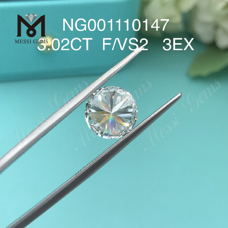3.02 ct F VS2 Rotundus lab adamantibus increvit venditionis