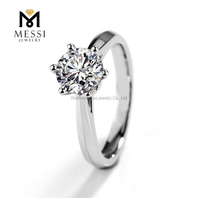 nuptiale 1ct 14k/18k consuetudo moissanite anulus aureus pro mulieribus