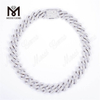 12mm 16mm latitudo 16inch ad 24inch longitudo 925 argenteus moissanitus ligamen torques cubanus calidus