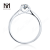 Moissanite Ringo pro Muliere Jewelry 14k Niveo Aurum Plating Ring 925 Sterling Argentum