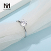 Messi Gemmae 1ct moissanitae solitaire 925 anulum sterlingorum pro nuptiis sponsalibus