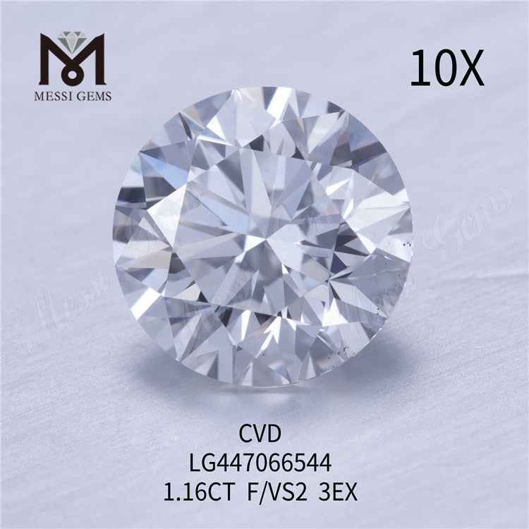 1.16 carat F VS2 Round EX Cut lab adamantibus