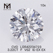 3,22ct F color 3ct solve Saccharum Diamond pretium per CVD Diamond Pectus Lupum pretium