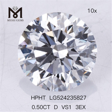 0.5Ct D VS1 3EX Lab HPHT Rotundus Lab Grown Diamond