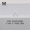 1.14ct F lab diamond VVS 3EX cvd iaspis in sale
