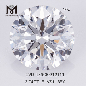 2.74CT F VS1 3EX Round Figura Synthetica Lab Grown Diamond Factory Price 