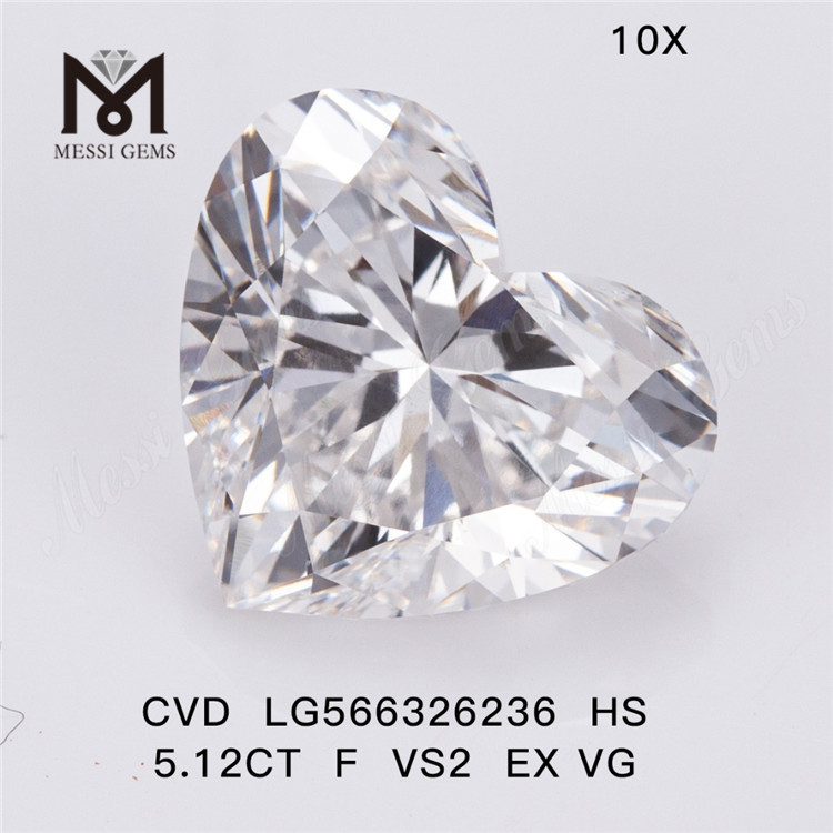 5.12CT F VS2 EX VG HS lab adamas CVD LG566326236 