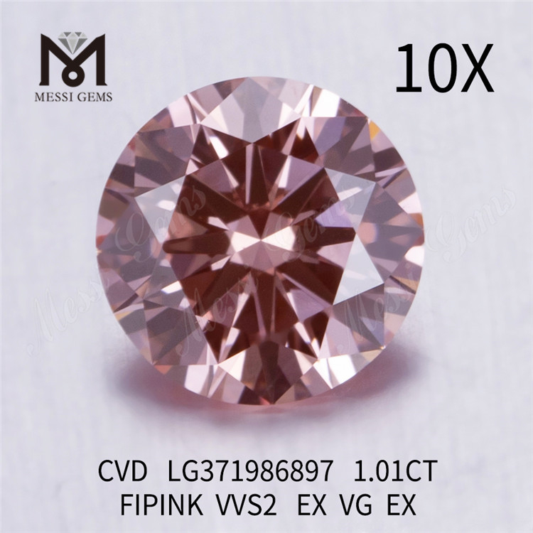 1.01CT FIPINK VVS2 Lupum lab adamantibus creatum CVD LG371986897