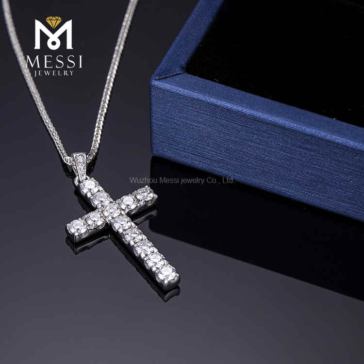 Rapper Moissanite hip Hop Cross Moissanite Argentum / aes / aes patris munera
