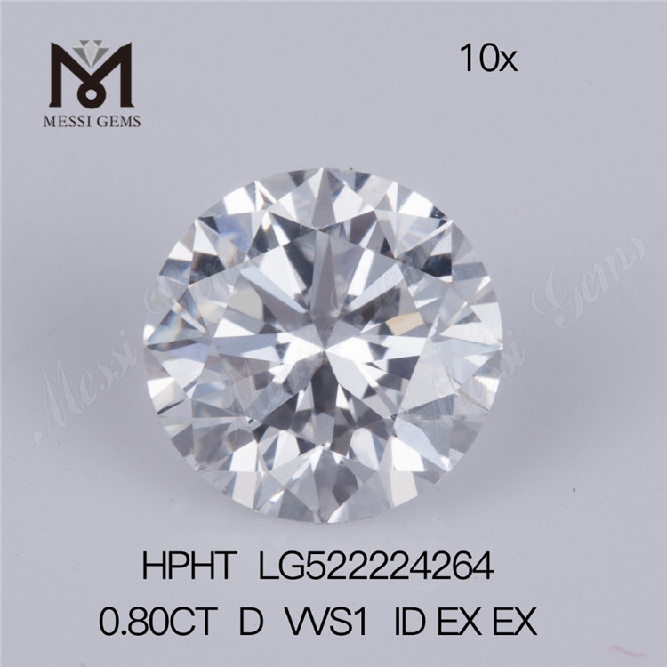 0,8 carat D/VVS1 ID EX lab crevit HPHT Certificate adamas Wholesale price 