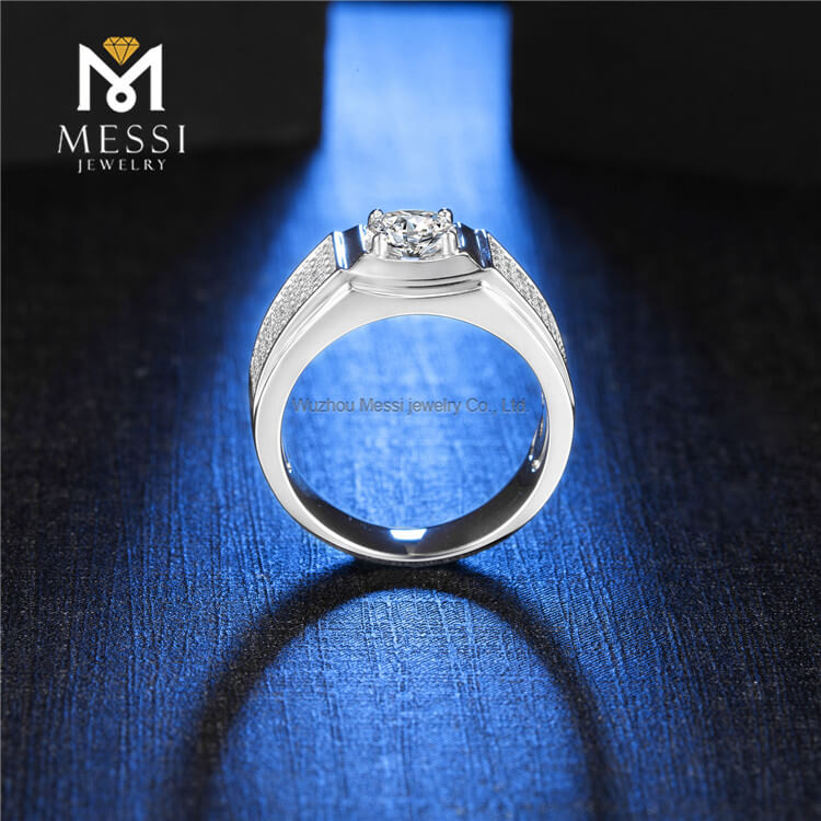 925 Sterling Silver Jewelry Man Ring in Silver Best Quality Moissanite Rings for Man
