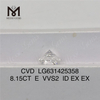 8.15CT E VVS2 ID CVD LG631425358 adamantibus fabricata soluta