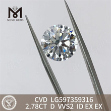 2.78CT D VVS2 ID EX EX cvd iaspis pretium album LG597359316 