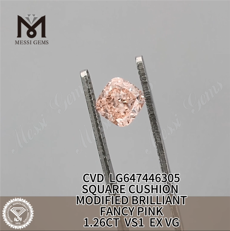 1.26CT QUADRA FABULA PINK FABRICATA CVD LG647446305 