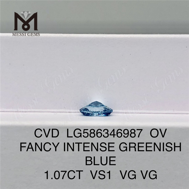 1.07CT VS1 VG VG OV FACY GRAVIDUS Blue Oval Diamond CVD LG586346987