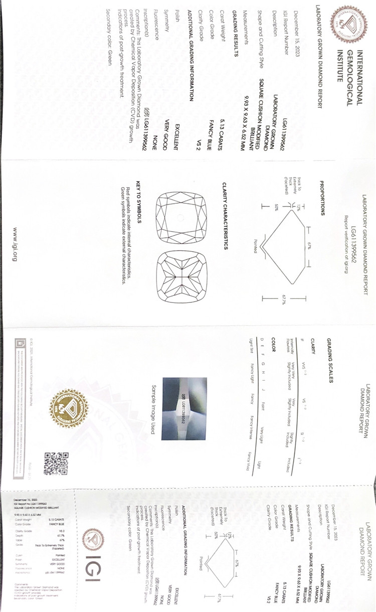 5.13ct hyacintho igi solutam crevit adamas