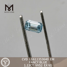 1.13CT VVS2 CVD FABULA RED EM Lab Diamond Solitaire IGI 