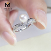 S925 akoya Nuptialis Agua Margarita Annuli pro tua Special diem