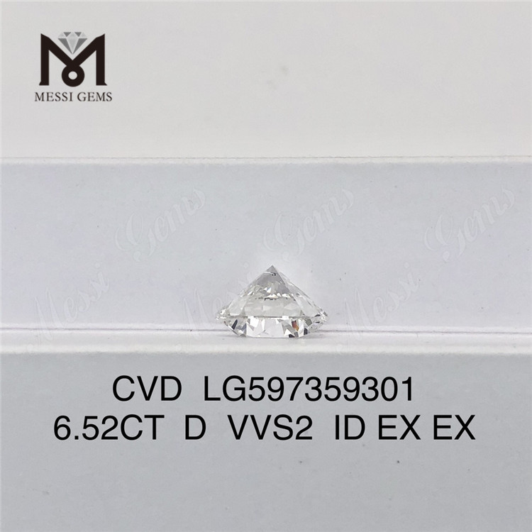 6.52CT D VVS2 ID EX CVD lab adamantibus excultus Your Source for Bulk Purchase LG597359301丨Messigems