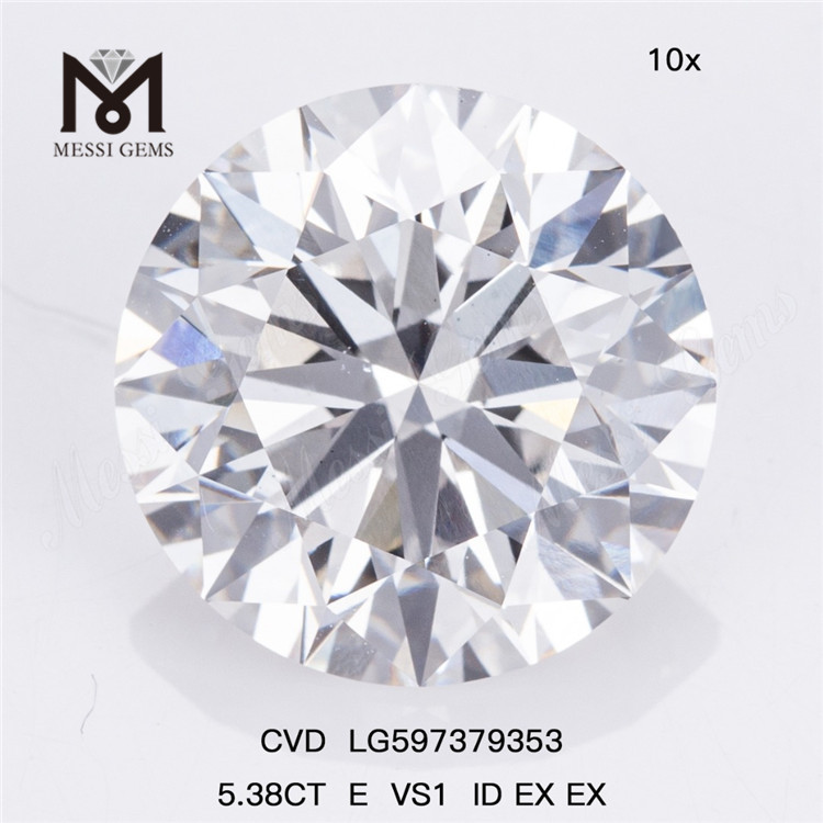 5.38CT E VS1 ID EX EX Lab Diamond CVD LG597379353丨Messigems