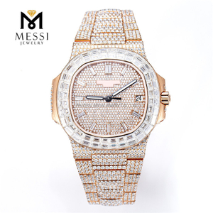 Iced out Moissanite Watch Luxuria and Illuminat MSA-582