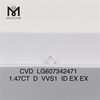 1.47CT D VVS1 cvd ias 1 carat Lab-Grown Diamond Crafting Elegance丨Messigems LG607342471