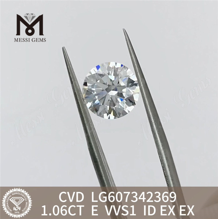 1.06CT E VVS1 1 carat lab iaspis crevit sumptus CVD cost-effective Luxuriae Messigems LG607342369