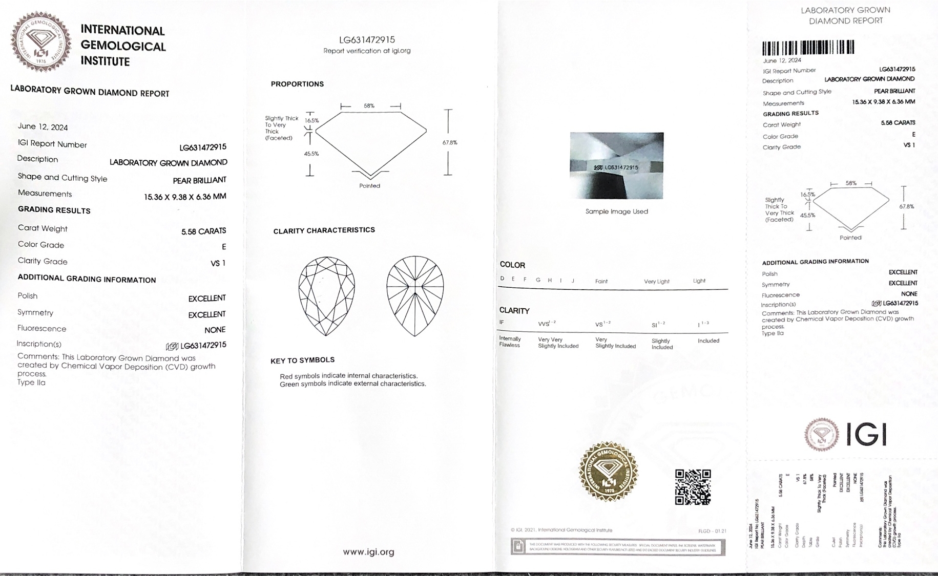 5ct igi certified lab diamond