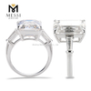 14k 18k aurum aurum tres lapides 4ct magna lab adamas smaragdus sectus 3 Diamond Ring