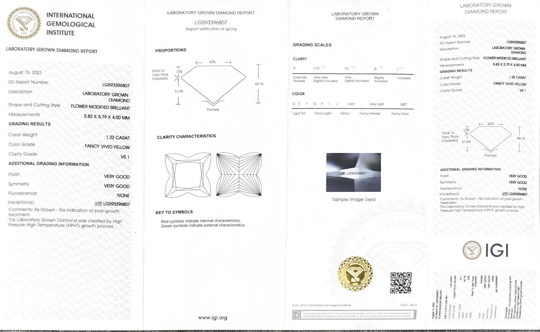 3.13ct VS1 Yellow Flos solve crevit Diamond CVD LG608378285 