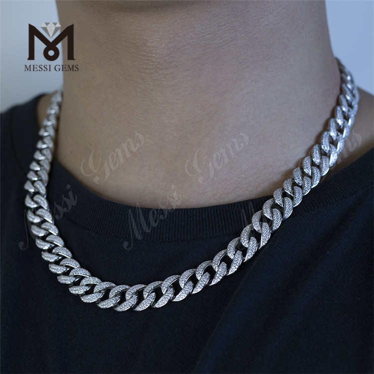 Ice Out Moissanite Cuban Monile Tutus Price Chain Hip Hop Jewelry