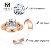 18K Rose Aurum Jewelry DEF Moissanite 1 Carat Engagement Ring