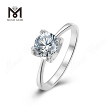 Messi Gemmae sponse 1 carat moissanite iaspis 925 annuli argentei argentei pro nuptiis