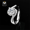 Procuratio 18k Aurum Moissanitum Annulorum Claw Profecti 6.5mm 1ct Orbis Moissanite Jewelry