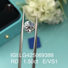 1.50 carat E/VS1 VG lab diamond 1.5 carat 