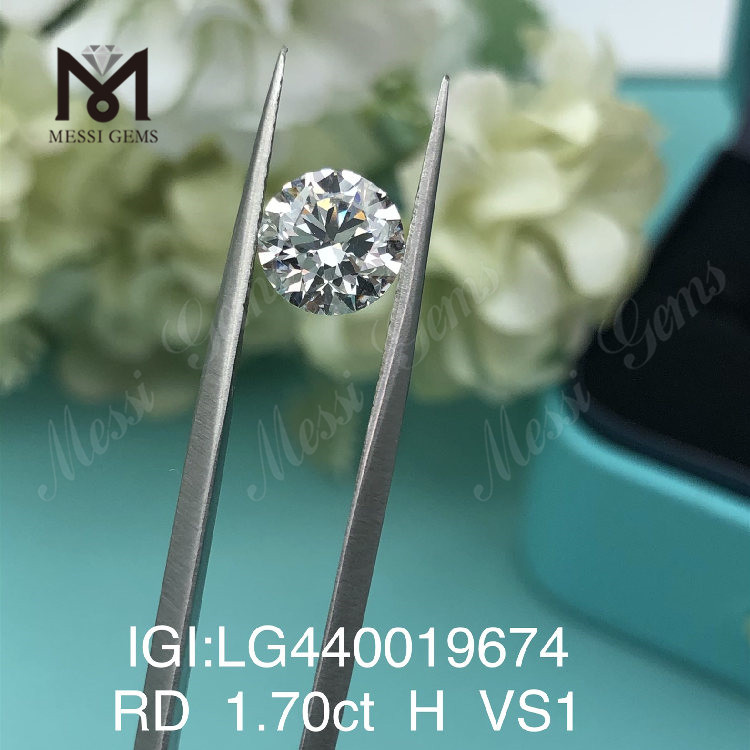 1.70 carat H VS1 EXEMPLUM Round lab adamans pretium per carat