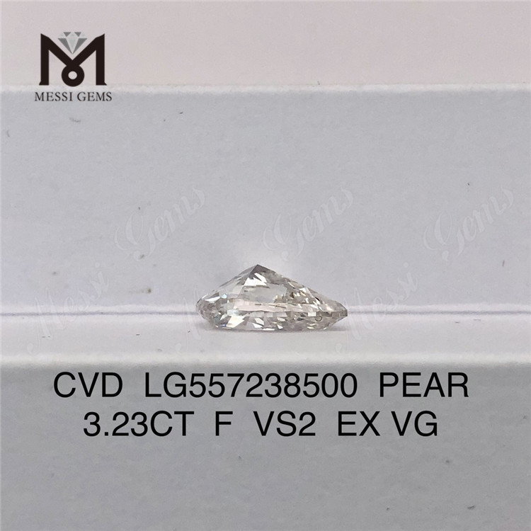 3.23CT F VS2 EX VG CVD PEAR lab adamas