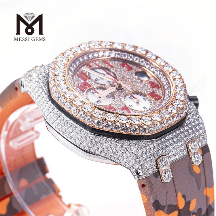 Homines Luxuriae manus praestrictae Diamond Moissanite Watch Custom Design