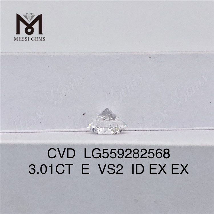 3.01CT E VS2 ID EX 3 carat lab iaspis pretium CVD LG559282568