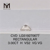 3ct Rectangularis IGI 3 carat homo factus adamantinus