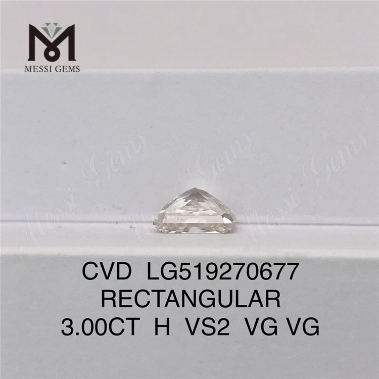 3ct Rectangularis IGI 3 carat homo factus adamantinus