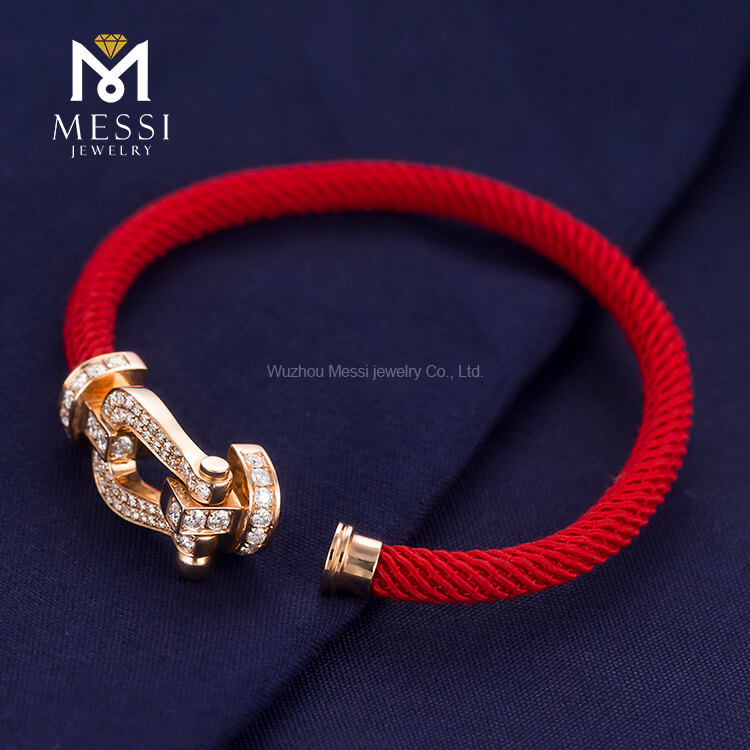 Moissanite Armilla rosa aurea Women Jewelry Gift Chain Party Unisex Oem Fashionable Bracelet